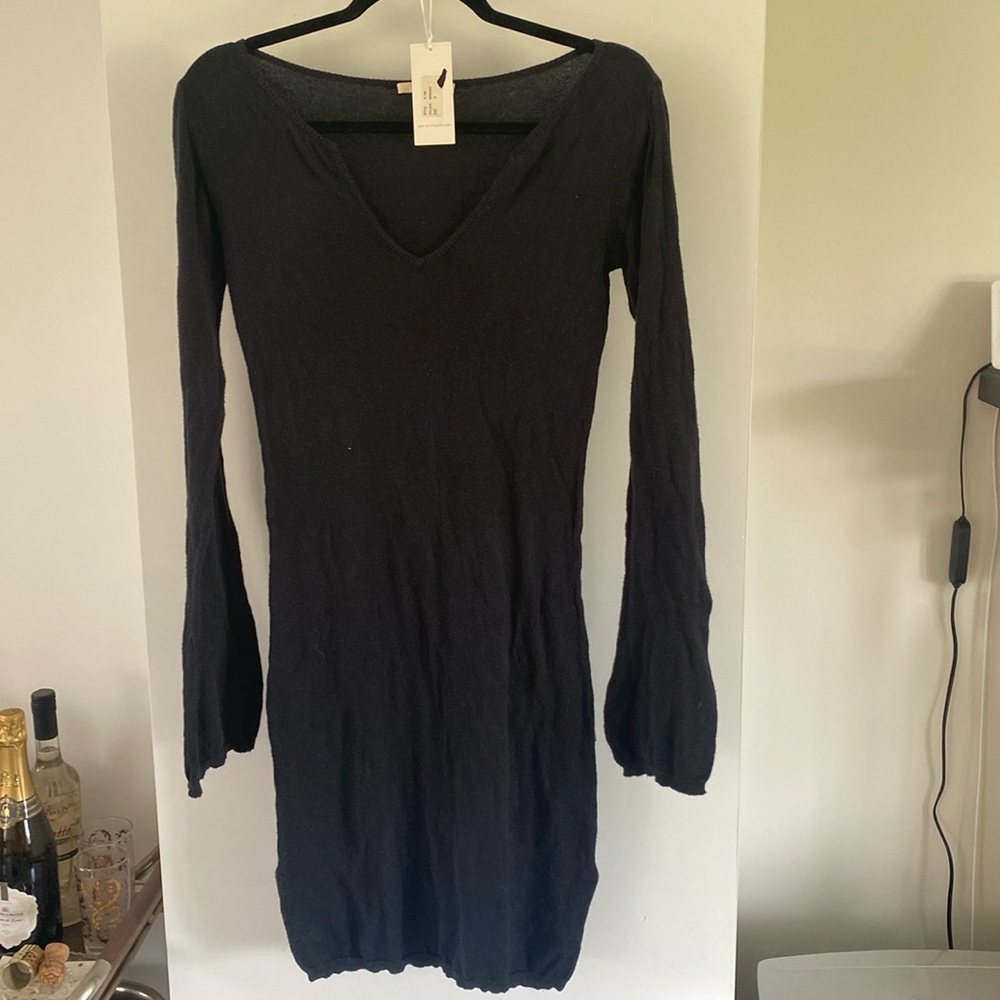 SKIN midnight tunic dress back cotton/cashmerev-beck loungewear nightgown S